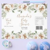 冬の白い花のクリスマスチップバッグラッパー チラシ (シングル)