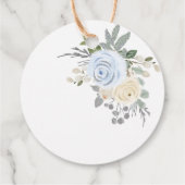 冬の白い花の雪の結晶 ブライダルシャワー フェイバータグ (裏面)