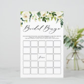 冬の白い花ブライダルシャワービンゴカード (スタンド正面)