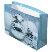 冬の白い装飾。クリスマス. ラージペーパーバッグ (裏面アングル)