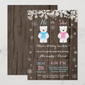 冬の白くまの性は招待状を明らかにします 招待状 (正面/裏面)