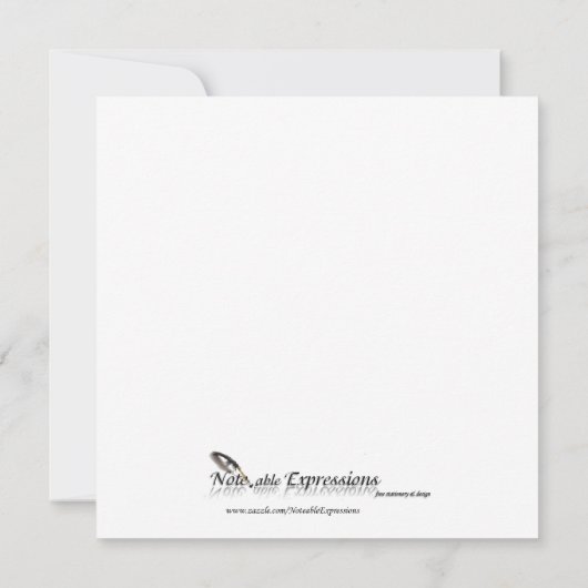 冬の白と青の音楽クリスマスパーティー 招待状 (裏面)