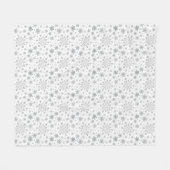 冬の白にかわいらし銀色のクリスマススノーフレーク フリースブランケット (正面(横))