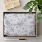 冬の白にかわいらし銀色のクリスマススノーフレーク 薄葉紙 (ギフト)