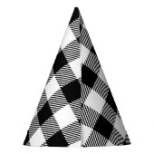 冬の白バッファロープレイドパーティー帽子 パーティーハット (裏面)