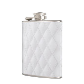 冬の白人のフェイクな革写実的なヒップスター フラスク (左)