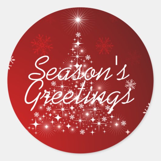 冬の白熱 • 季節の挨拶 ラウンドシール (正面)