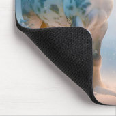 冬の白組み馬 マウスパッド (コーナー)