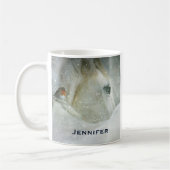 冬の白馬鳥写真 コーヒーマグカップ (左)