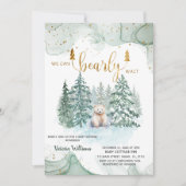 冬の真珠のように赤ちゃんシャワー待ち 招待状 (正面)