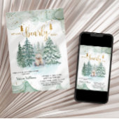 冬の真珠のように赤ちゃんシャワー待ち 招待状