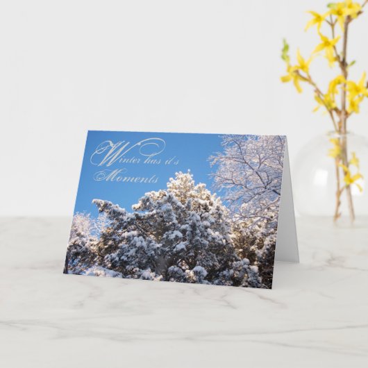 冬の瞬間 カード (黄色い花)