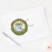 冬の知恵の休日のステッカーへ/から 長方形シール (封筒)