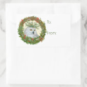 冬の知恵の休日のステッカーへ/から 長方形シール (バッグ)