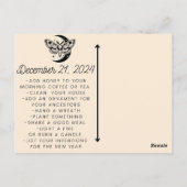 冬の祝至はこの方法 ポストカード (裏面)