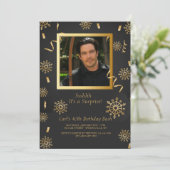 冬の祝賀会の写真招待状 招待状 (スタンド正面)