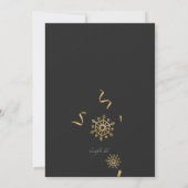 冬の祝賀会の写真招待状 招待状 (裏面)