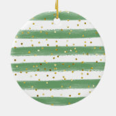 冬の神パーソナライズされた父母クリスマス セラミックオーナメント (裏面)