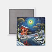 冬の神社2 マグネット (正面/裏面)