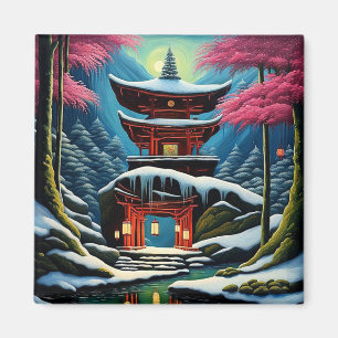 冬の神社5 マグネット