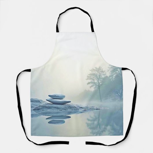 冬の禅：霧の湖のバランス エプロン (正面)