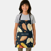 冬の秋の葉レトロ茶色 エプロン (インサイチュ)