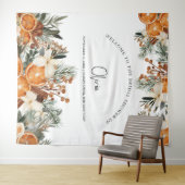 冬の秋ブライダルシャワーBackdropフォトブース タペストリー (インサイチュ(横))