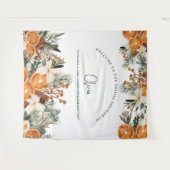 冬の秋ブライダルシャワーBackdropフォトブース タペストリー (正面(横))