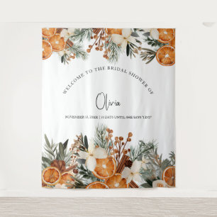 冬の秋ブライダルシャワーBackdropフォトブース タペストリー