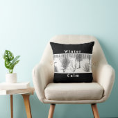 冬の穏やかさ/冬のスターク美しい/木/木/B & W. クッション (椅子)