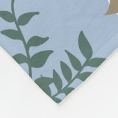 冬の穏やかなコージーな毛布 ライトブルー 鳥 フリースブランケット (角)