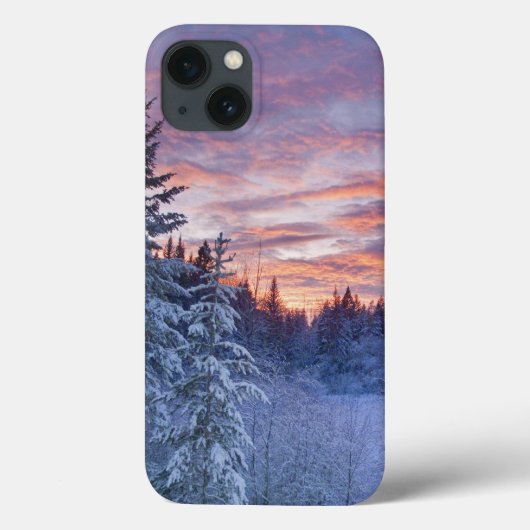 冬の空に鮮やかな夕焼け Case-Mate iPhoneケース (裏面)