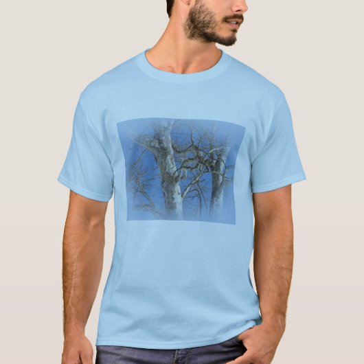 冬の空のアイテムに対するシカモアの木 Tシャツ (正面)