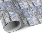 冬の空の中のシカモアツリーズエコープリント ラッピングペーパー (ロールコーナー)