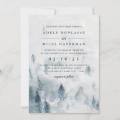 冬の空想結婚式招待状 招待状 (正面)