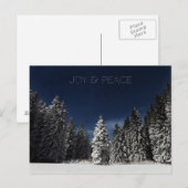 冬の空 カスタム テキスト ポストカード (正面/裏面)