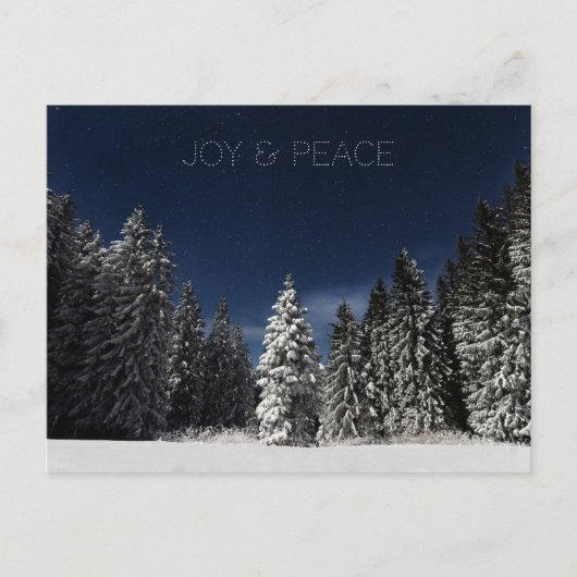 冬の空 カスタム テキスト ポストカード (正面)