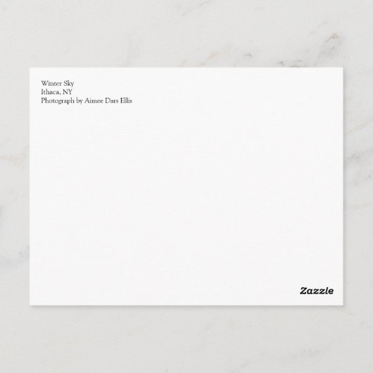 冬の空 ポストカード (裏面)