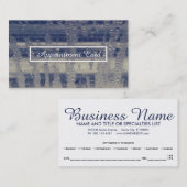 冬の窓のアポイントメントのメモ 予約カード (正面/裏面)