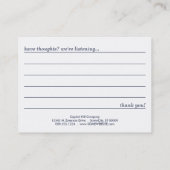 冬の窓のコメント 名刺 (裏面)