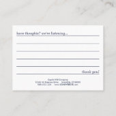 冬の窓のコメント 名刺 (裏面)