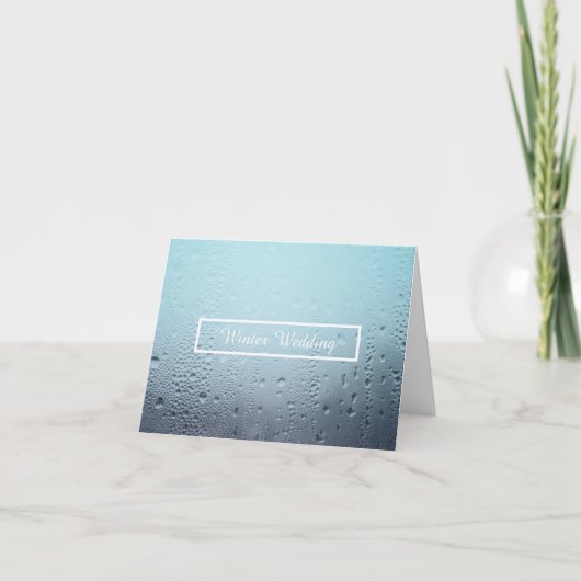 冬の窓の結婚式 招待状 (正面)