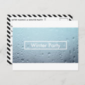 冬の窓パーティの招待状 インビテーションポストカード (正面/裏面)
