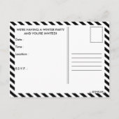 冬の窓パーティの招待状 インビテーションポストカード (裏面)