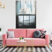 冬の窓ビュー キャンバスプリント (インサイチュ (リビング))