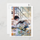 冬の窓辺で、ジェシー・ウィルコック・スミス ポストカード (正面/裏面)