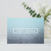 冬の窓辺のウェディング 招待状 (スタンド正面)