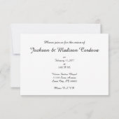 冬の窓辺のウェディング 招待状 (裏面)