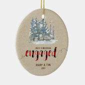 冬の第1回クリスマス·オーナメント贈婚約した与 セラミックオーナメント (右)