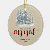冬の第1回クリスマス·オーナメント贈婚約した与 セラミックオーナメント (左)